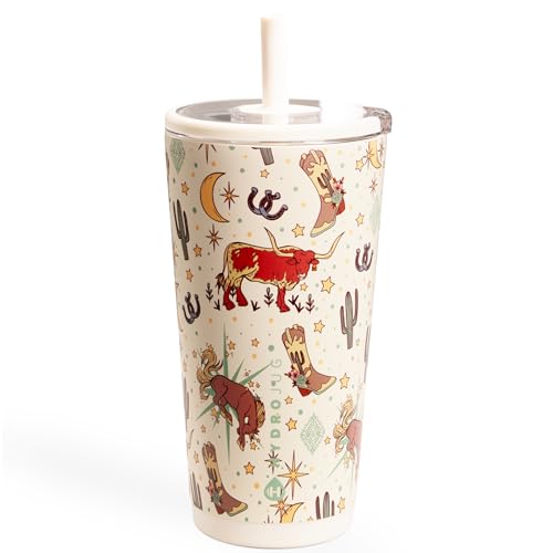 HydroJug Everyday Tumbler 20 oz, Ceramic-Lined Straw Cup, Rodeo - color: Rodeo, size: 20 Ounces