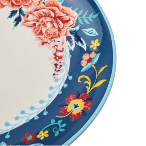 Pioneer Woman Keepsake Floral Large 16-inch Ceramic Oval Platter Serving Tray