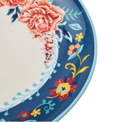 Pioneer Woman Keepsake Floral Large 16-inch Ceramic Oval Platter Serving Tray