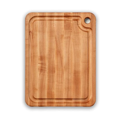 John Boos Prestige Series Rectangular Wooden Maple Cutting Board 20”x15” – 1.25” Thick, 10-lb Reversible Butcher Block with Juice Groove, Edge-Grain & Finger Grip Hole – Made in the USA - size: 20"L x 15"W