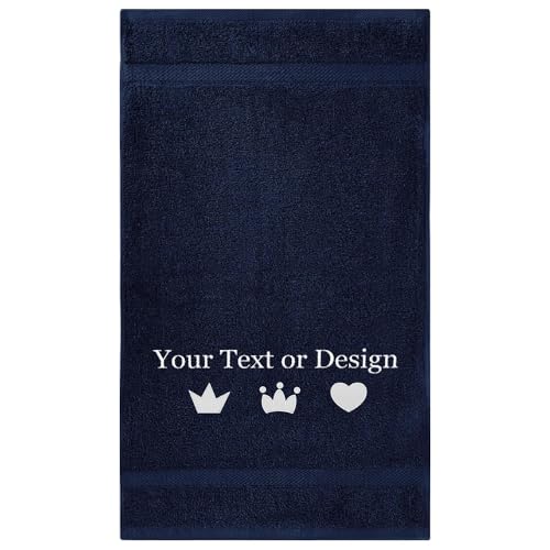 Personalized Bath Towel - Custom Turkish Cotton Towels with Embroidered Name, Monogram - Soft & Absorbent Bath Sheet - Navy, 30"x60" (1 Pack) - color: Navy, size: Bath Sheet (30"x60")