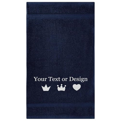 Personalized Bath Towel - Custom Turkish Cotton Towels with Embroidered Name, Monogram - Soft & Absorbent Bath Sheet - Navy, 30"x60" (1 Pack) - color: Navy, size: Bath Sheet (30"x60")