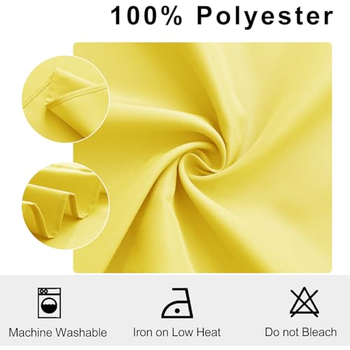 Cloth Napkins Set of 6, 18 x 18 Inch, Washable Yellow Dinner Napkins with Hemmed Edges for Restaurant, Wedding and Holiday - color: Yellow, size: 18" x 18" (Set of 6)