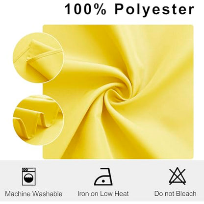 Cloth Napkins Set of 6, 18 x 18 Inch, Washable Yellow Dinner Napkins with Hemmed Edges for Restaurant, Wedding and Holiday - color: Yellow, size: 18" x 18" (Set of 6)