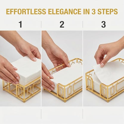 Guest Hand Towel Holder Tray for Bathroom Countertop, Gold Metal | Guest Bathroom, Powder Room & Vanity Use - color: I - Matt Gold Guest Towel Holder Tray, size: Guest Towel Holder
