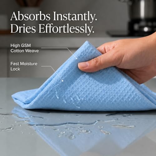 Urban Villa Kitchen Towels Cotton Dish Towels 20”x30” (Set of 6) Sky Blue - color: 071 Sky Blue, size: 18" x 28" (Set of 6)