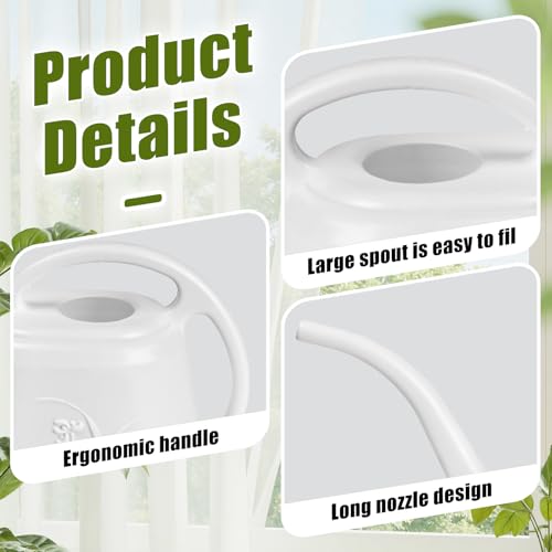 Plant Watering Can - 1/2 Gallon - White | With Long Spout for Watering-Home Indoor and Outdoor Garden - color: White