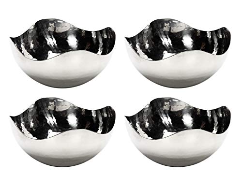 Hosley Set of 4 Silver Finish Metal Bowl 5.75 Inch Diameter, Ideal for Potpourri, LED Candles, Weddings, Special Events, Center Pieces, Craft. Use Decor to Coordinate O3 - size: 5.75" Diameter x 4 count