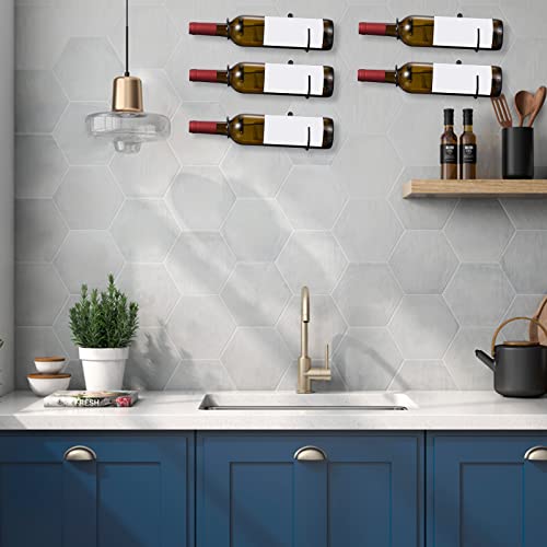 uxcell Spiral Wine Wall Holder 12 Pcs, Metal Wine Bottle Display Holder, Wine Bottles Display Wall Storage Shelf - for Home Kitchen Bar Wall Decor Black Left - style: Left Style