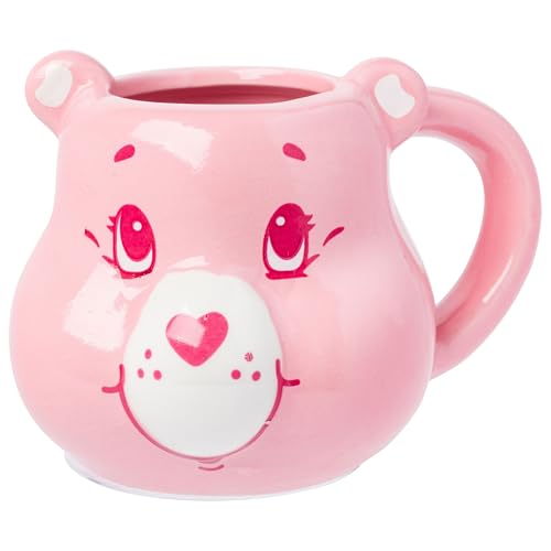 Silver Buffalo Care Bears 4 Piece Sculpted Ceramic Mini Mug Set Featuring Cheer, Grumpy, Share, and Tenderheart Bear, 4 Ounces - color: Multicolor