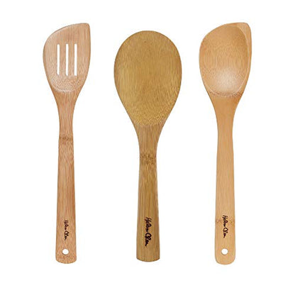 Helen’s Asian Kitchen Bamboo Cooking Utensils and Stir Fry Tools, 3-Piece Set - size: 3-Piece Set