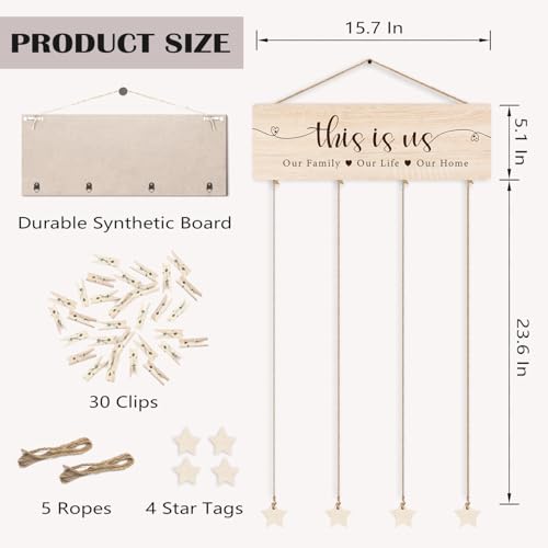 Picture Frames Collage Photo Hanging Display Picture Board Wood Rustic Frames, Gifts for Women, Family Photo This Is Us Picture Housewarming Farmhouse Rustic Wood Hanging Photo Wall Table Top Frames - color: this is us