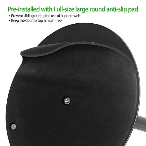 Paper Towel Holder Countertop, OBODING, Black Kitchen Paper Towel Holder Stand for Kitchen and Bathroom Organization, Stainless Steel Paper Towel Holders for Standard and Large Rolls (Matte Black) - color: Black