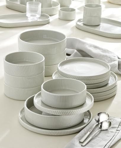 Lenox 897949 Modulus 16-Piece Dinnerware Set, Vapor - color: Vapor, style: 16-Piece Dinnerware Set