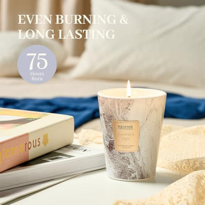 M&SENSE Summer Night Scented Soy Candle, 3 Wick Highly Scented 14.1 Oz 75H, Aromatherapy Christmas Gift for Women and Men - color: SummerNight, size: Medium