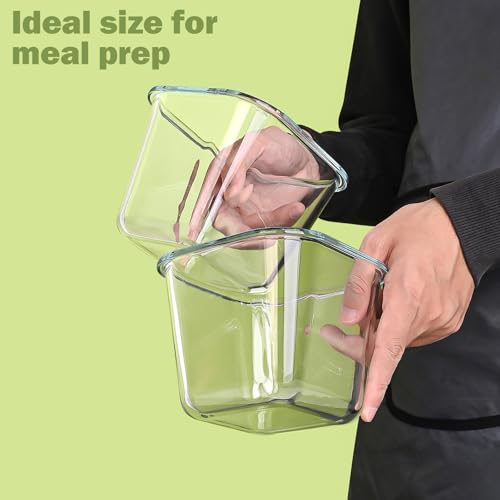 Borosilicate Glass Soup Containers with Lids, 4 Cup/32 oz, 4 Pack | Microwave Dishwasher Oven Freezer Safe | Airtight Leak Proof | Food Grade | Square Soup Meal Prep | Lunch | Food Storage Set - color: Transparent4