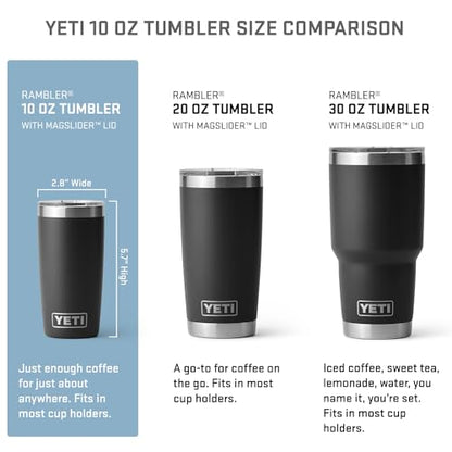 YETI Rambler 10 oz Tumbler, Stainless Steel, Vacuum Insulated with MagSlider Lid, Rescue Red - color: Rescue Red
