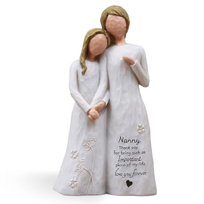 Nanny Gifts for Grandma, Gifts for Nanny, Nannie Figurine | Nanny Birthday Gifts,Gifts for Nanny,Nannie Gift for Mothers Day Birthday Christmas,Hand-Painted Resin Statue - style: Nanny gifts