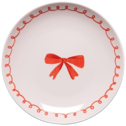 Jubilee Bowtique Porcelain Appetizer Plates, Set of 4 - color: Bowtique