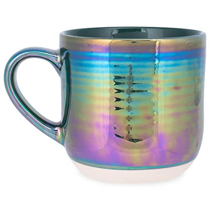 Elanze Designs Glossy Reactive Glaze Large 17 Fluid Ounce Everyday Kitchen Food Grade Ceramic Stoneware Coffee Mug Cup with Comfort Curved Handles, Set of 4, Emerald Green - color: Emerald Green