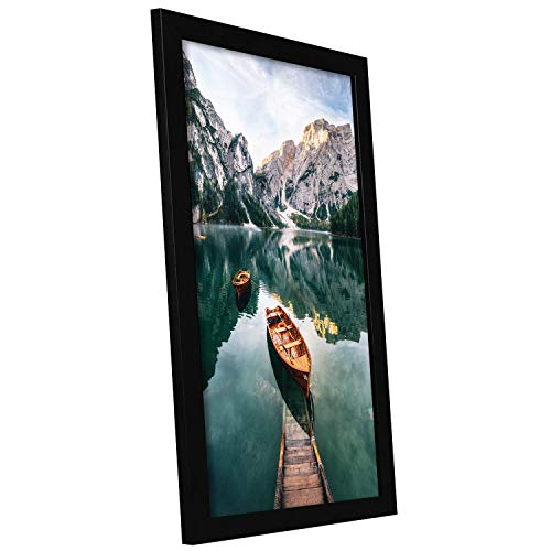 Americanflat 12x18 Poster Frame with Shatter-Resistant Glass - Signature Collection - Gallery-Style Frames Made of Engineered Wood - Photo Frame for Wall Display - Black - color: Black, size: 12x18