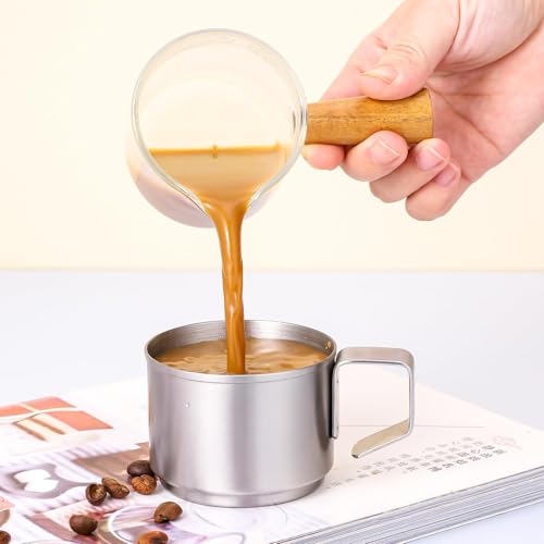 ZPUFAW 4Pcs Espresso Cups 4 oz Expresso Shots Cups 18/8 Stainless Steel Coffee Cups Set of 4
