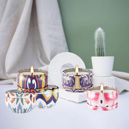 YOROXRG Scented Soy Wax Travel Tin Jar Candles - 2.5 OZ Gifts for Home, Mom - Christmas, Birthday, Thanksgiving, Mother's Day - 16 Pack - color: 16 Multicolour