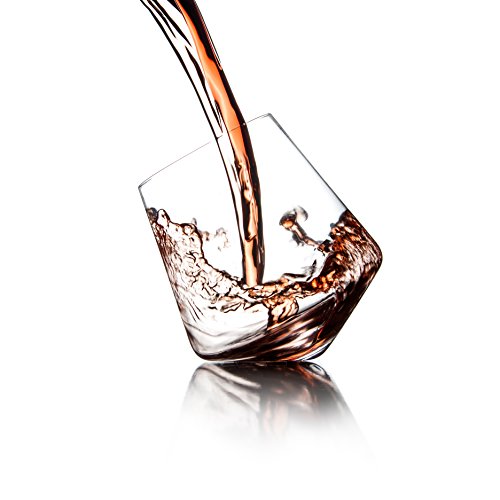 Sempli Cupa-Vino Stemless Wine Glasses Set of 2 - Hand Blown Wine Glass Set, Glassware for Red & White Wine, Lead-Free Crystal, Swirling Aeration, Ultra Clear, Thin Rim - 10.5 oz - color: Clear