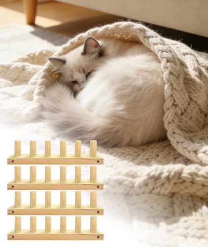 Irosiy 50" Loom for Chunky Blanket, Wooden Hand Knitting Loom for Chunky Yarn, Adjustable Size, No Needles Required with Assembly Tools