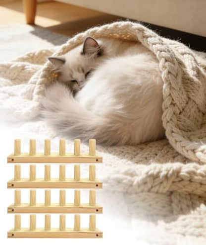 Irosiy 50" Loom for Chunky Blanket, Wooden Hand Knitting Loom for Chunky Yarn, Adjustable Size, No Needles Required with Assembly Tools