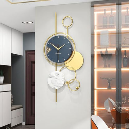 Large Wall Clock Modern Wall Clocks for Living Room Decor Metal Wall Clock Decorative Silent Non Ticking Quartz Clocks Battery Operated 30inch