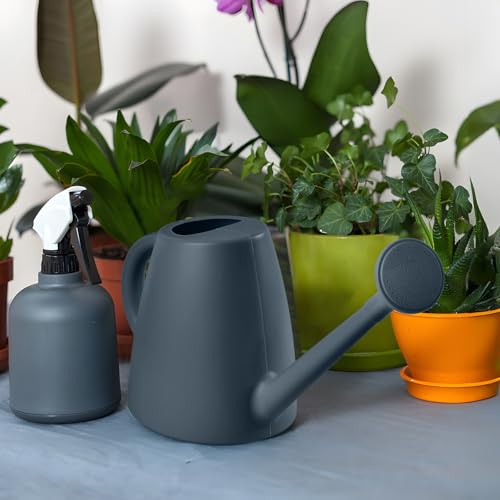 ZXJ Watering Can - for Indoor and Outdoor Home Garden Plants- Grey - 1/2 Gallon - color: Gray