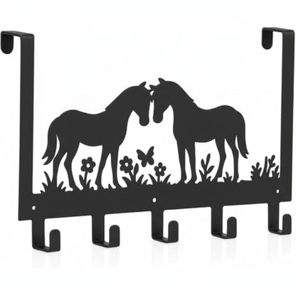 Reallnaive Horse Over the Door Hooks Bathroom Decor Hanger Wall Mount Rack Holder for Towel, Hat, Coat, Cloth, Keychain, Bag, Christmas Party Gift - style: Horse