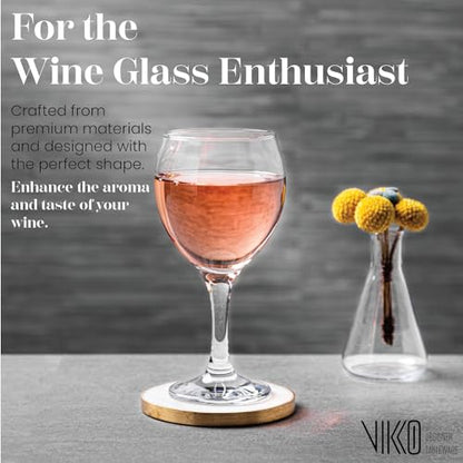 Vikko Wine Glasses, 11 Oz Drinking Glasses Set of 6, Crystal Clear Glass Cups for Water or Juice, Highball Glass Tumbler & Water Glasses for Drinking…