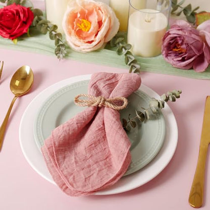Handmade Bow Napkin Rings Set of 12, Rustic Boho Jute Rope Napkin Ring | Farmhouse Bow Knot Napkin Buckles for Wedding, Thanksgiving, Christmas & Home Table Decor - size: 12