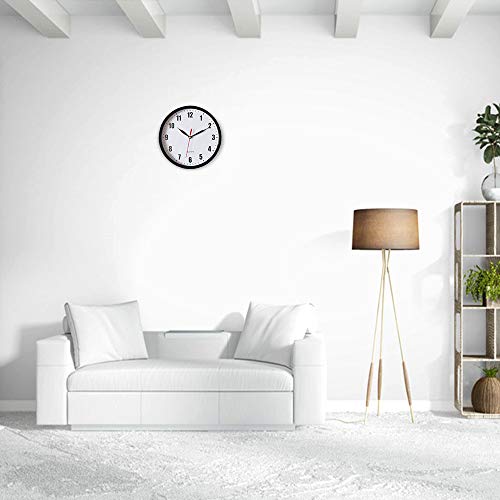 SAC SMARTEN ARTS 8" Silent Quartz Wall Clock Non-Ticking Digital Clock - color: 03 Black
