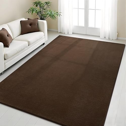 Vasofe Brown Area Rug for Living Room, 5x7 Rugs for Bedroom Dorms Office | Modern Soft Carpets for Kids Room, Washable Non Slip Thickened Memory Foam Rug for Nursery Dorm Playroom Indoor Decor - color: Brown, size: 5' x 7' (Rectangular)