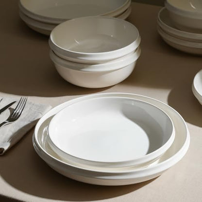 Stone Lain Verso 4-Piece Salad Plate Set Porcelain, White - size: 4-Piece - Salad Plate
