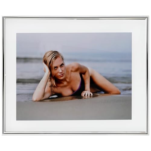 Wall Floating Frame, 8"×10", Silver, Wall Mounting or Wall Leaning, For Photo 6×8, 5×7, 4×6, Classy For Festival, Anniversary, Wedding, Home or Office Décor - color: Silver, size: 8"×10"