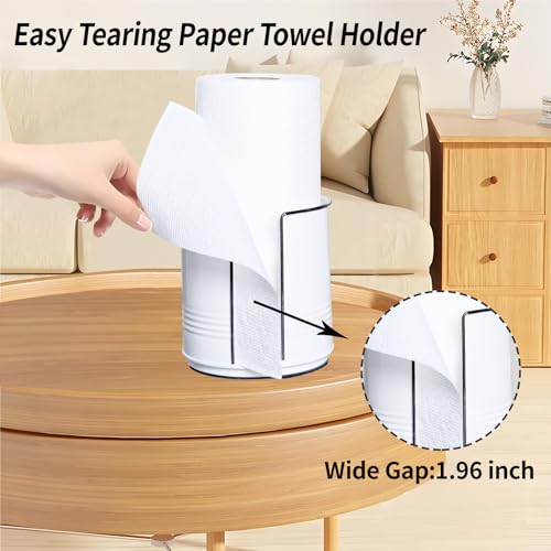 Paper Towel Holder Countertop, Farmhouse Paper Towel Holder Countertop, Ceramic Paper Towel Holder Farmhouse Rustic Decor for Kitchen Bathroom, Kitchen Paper Towel Holder with Non-Slip Base