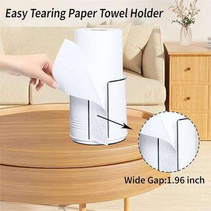 Paper Towel Holder Countertop, Farmhouse Paper Towel Holder Countertop, Ceramic Paper Towel Holder Farmhouse Rustic Decor for Kitchen Bathroom, Kitchen Paper Towel Holder with Non-Slip Base