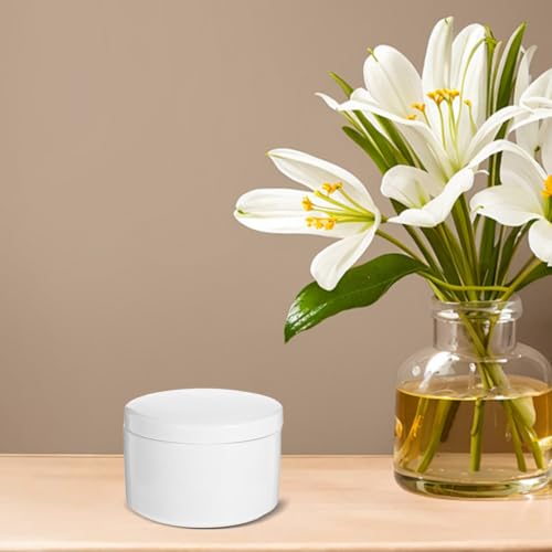 Cabilock Ceramic Jewelry Box with Lid Round Ring Case for Earrings Studs and Pendants Small Jewelry Box for Women Bedside Organizer for Daily Wear Desktop Decor 3.34 X 3.34 X 2.16 in