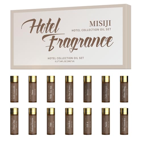 Hotel Diffuser Oil Set,Hotel Scent Essential Oils for Diffuser for Home,Luxury Fragrance Oil for Aromatherapy,14 x 5 ML - color: Taupe