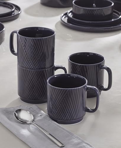 Lenox 898176 Modulus Mugs, Set Of 4, Nightshade - color: Nightshade, style: Mugs, Set of 4