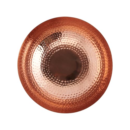 Creative Co-Op Round Hammered Metal Bowl, Copper Finish - color: Copper Finish