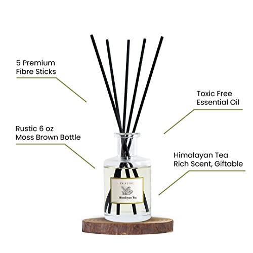 PRISTINE Himalayan Tea/Inspired by Westin Hotel Reed Diffuser for Home | Fresh Bergamot/White Tea Room Fragrance Reed Diffusers, Oil & Room Diffusers with Reed | Home Fragrance Scent Diffuser - size: 6 oz