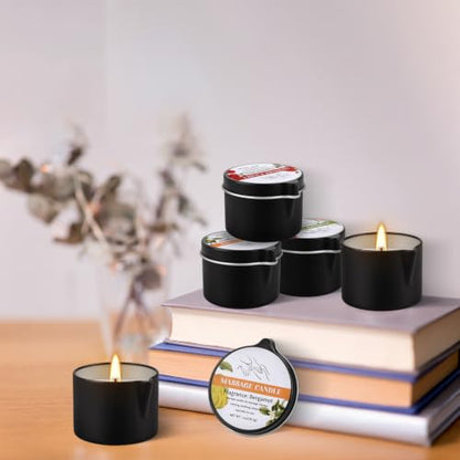 24 Pcs Natural Soy Massage Oil Candles, 1oz Low-Temp Moisturizing Body Wax | Multiple fragrance options available, suitable for skincare and aromatherapy, spa relaxation gift set - color: 24 PACK-massage candle