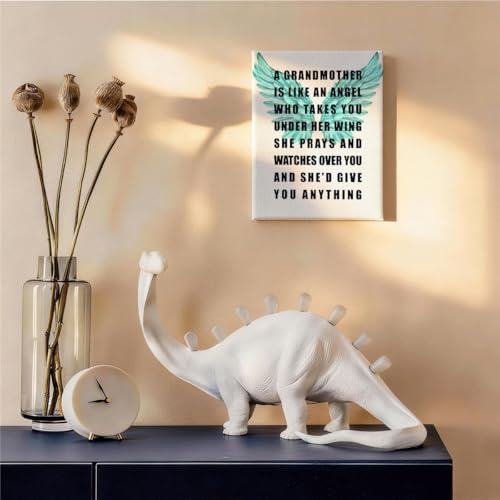 RTVJTERQ Grandma Canvas Wall Art, Grandmother Is Like An Angel Teal Wings Inspirational Print, Sentimental Gift for Grandma, Ready to Hang 8x10 Inches - color: Quote 23