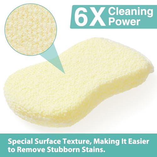 Mr. Scrub Sponges Kitchen Scrub Dish Sponge Scouring Pad, 24 Pack Cleaning Brush Scrubber Supplies for Soap, Dishwashing Dinnerware Sets Pan Pot Glass Dishwasher Sink Bathroom Towels Cloth Rags Holder - size: 24 Pack