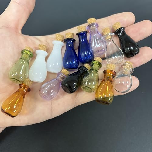 14pcs 2ml Mini Glass Color Bottles Vase Model 7 Colors